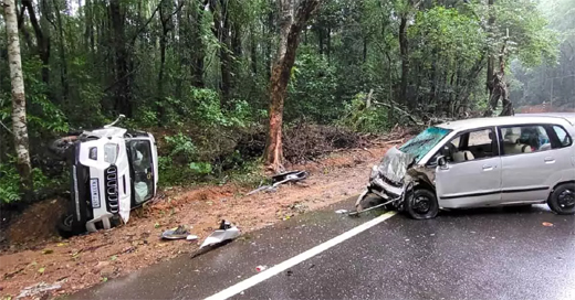 Six injured in head-on collision between two cars on NH-73